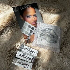 NEW ColourPop Bundle Silver Linings Palette and 3 So Juicy Lip Gloss